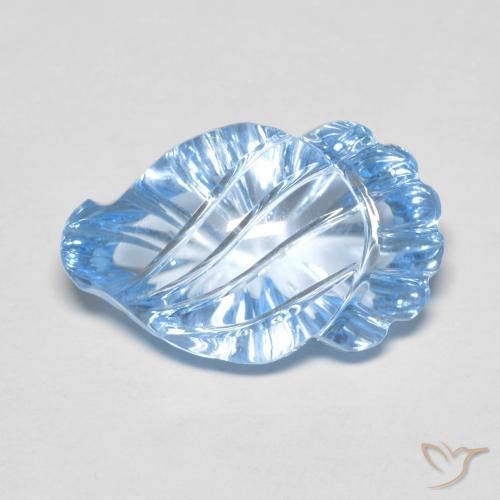 11.55ct Naturel Bleu ciel Topaze, Fantaisie, Transparent