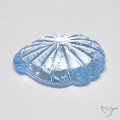 Topaze Bleu ciel naturelle Fantaisie, 11.55 ct, Transparent