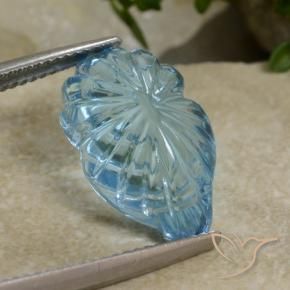 Topaze Bleu ciel naturelle Fantaisie, 10.77 ct, Transparent
