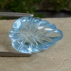 Topaze Bleu ciel naturelle Taille Fleur, 10.53 ct, Transparent