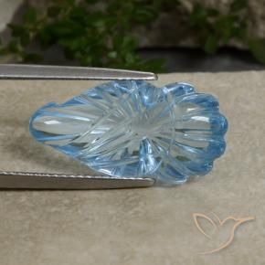 Topaze Bleu ciel naturelle Fantaisie, 11.59 ct, Transparent