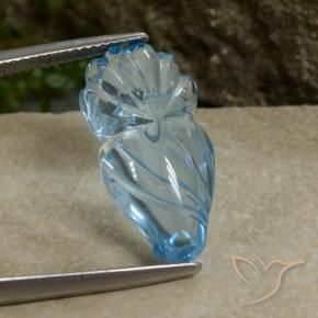 Topaze Bleu ciel naturelle Fantaisie, 11.26 ct, Transparent