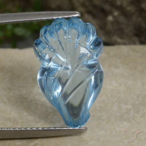 9.14ct Naturel Bleu ciel Topaze, Fantaisie, Transparent