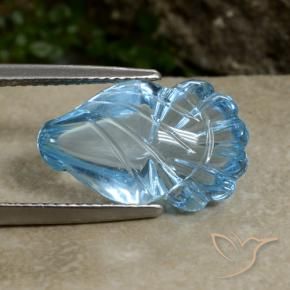 Topaze Bleu ciel naturelle Fantaisie, 9.14 ct, Transparent