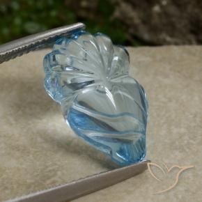 Topaze Bleu ciel naturelle Fantaisie, 9.14 ct, Transparent