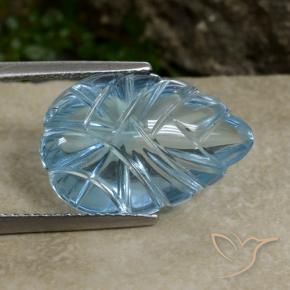Topaze Bleu Suisse naturelle Fantaisie, 9.91 ct, Transparent