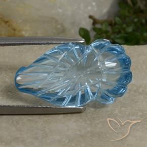 Topaze Bleu ciel naturelle Fantaisie, 17.50 ct, Transparent