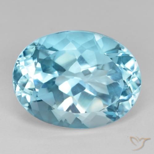 23.33ct Naturel Bleu Suisse Topaze, ovale, VVS