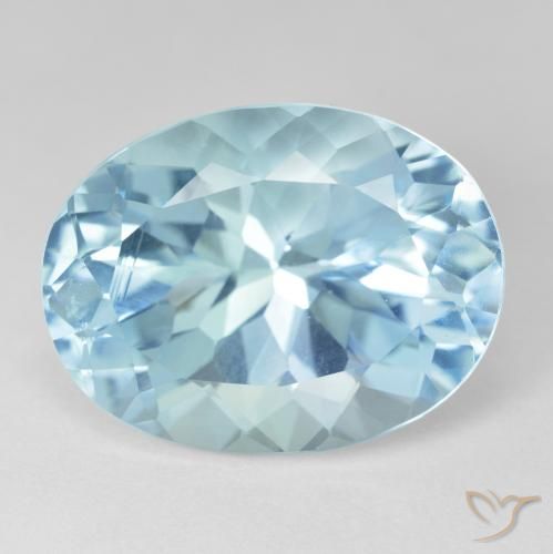 24.57ct Naturel Bleu ciel Topaze, ovale, VVS-VS