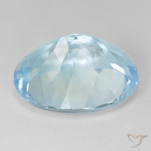 Topaze Bleu ciel naturelle ovale, 24.57 ct, VVS-VS