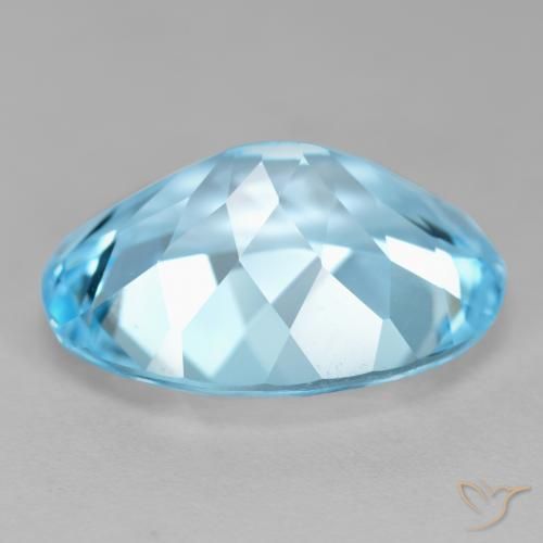Topaze Bleu ciel naturelle ovale, 21.24 ct, VVS
