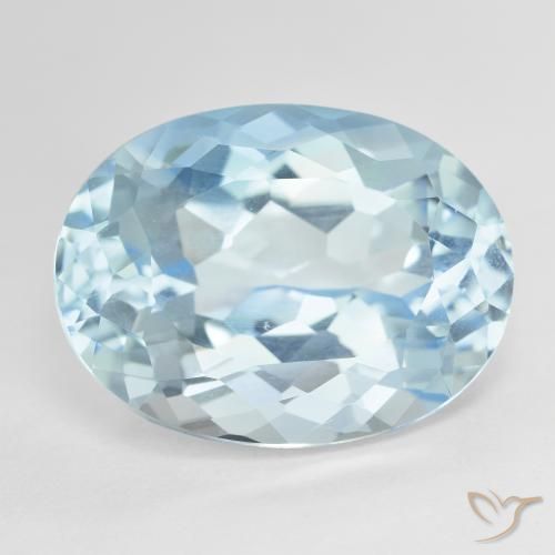 24.52ct Naturel Bleu ciel Topaze, ovale, VVS-VS