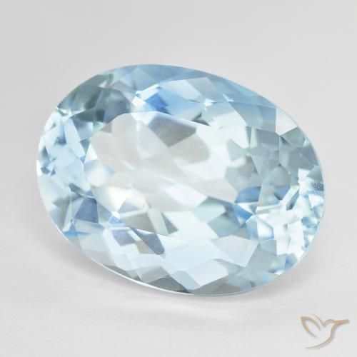 Topaze Bleu ciel naturelle ovale, 24.52 ct, VVS-VS