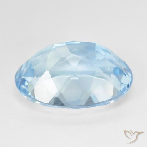Topaze Bleu ciel naturelle ovale, 24.52 ct, VVS-VS