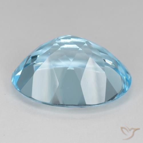 Topaze Bleu ciel naturelle ovale, 22.83 ct, VVS-VS
