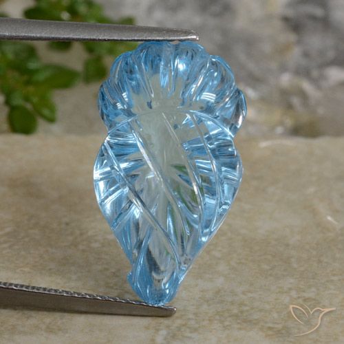 Topaze Bleu Suisse naturelle Fantaisie, 13.48 ct, Transparent