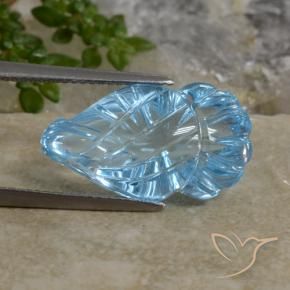 Topaze Bleu Suisse naturelle Fantaisie, 13.48 ct, Transparent