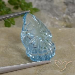 Topaze Bleu Suisse naturelle Fantaisie, 13.48 ct, Transparent