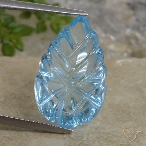 12.71ct Naturel Bleu ciel Topaze, Fantaisie, Transparent