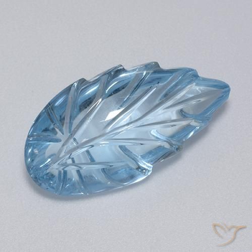 15.56ct Naturel Bleu ciel Topaze, Fantaisie, Transparent