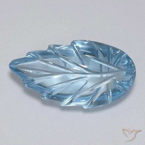 Topaze Bleu ciel naturelle Fantaisie, 15.56 ct, Transparent