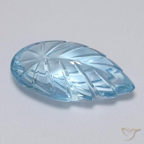 Topaze Bleu ciel naturelle Fantaisie, 15.56 ct, Transparent