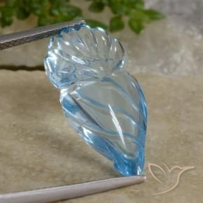 Topaze Bleu Suisse naturelle Fantaisie, 10.71 ct, Transparent