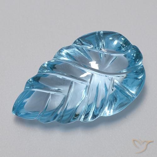 Topaze Bleu Suisse naturelle Fantaisie, 15.65 ct, Transparent