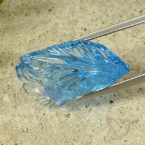 Topaze Bleu Suisse naturelle Taille Fleur, 23.87 ct, Transparent