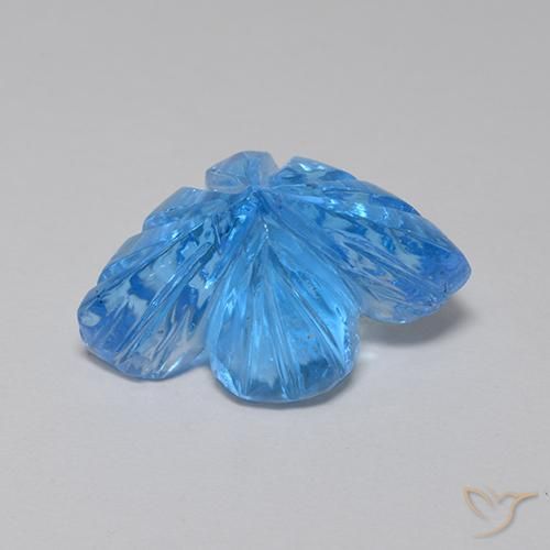 Topaze Bleu Suisse naturelle Taille Fleur, 5.50 ct, Transparent