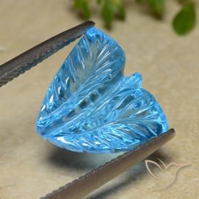 Topaze Bleu Suisse naturelle Taille Fleur, 9.03 ct, Transparent