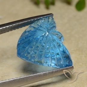Topaze Bleu Suisse naturelle Taille Fleur, 9.03 ct, Transparent