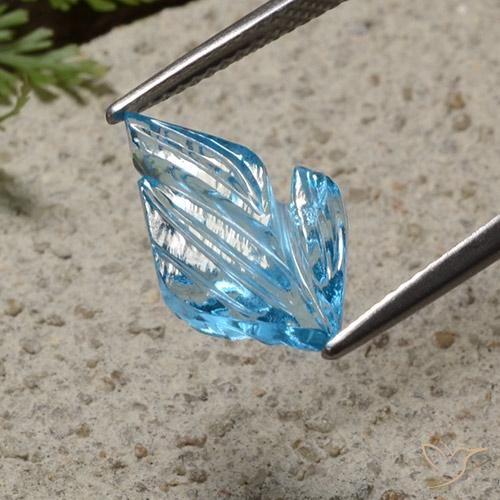 Topaze Bleu Suisse naturelle Fantaisie, 4.31 ct, Transparent