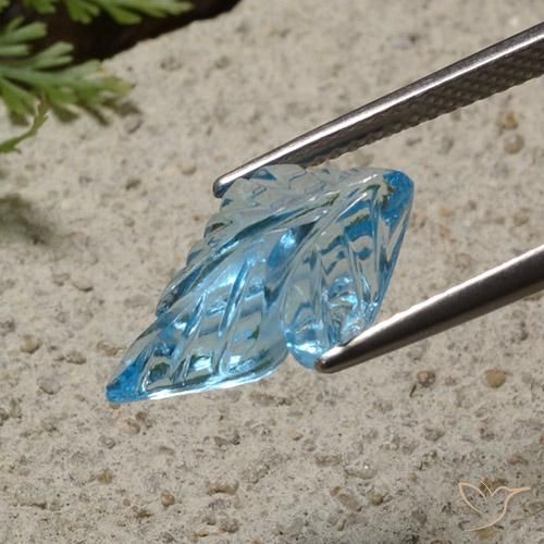 Topaze Bleu Suisse naturelle Fantaisie, 4.31 ct, Transparent