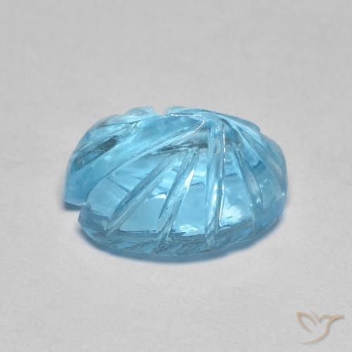 Topaze Bleu Suisse naturelle Fantaisie, 4.80 ct, Transparent