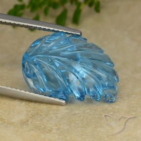Topaze Bleu Suisse naturelle Taille Fleur, 15.58 ct, Transparent