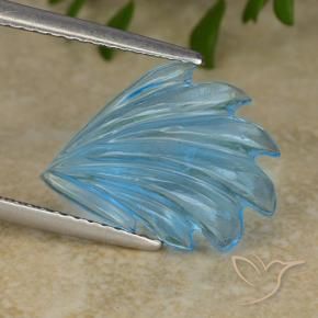Topaze Bleu Suisse naturelle Taille Fleur, 5.99 ct, Transparent