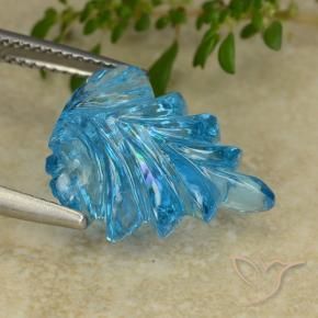 Topaze Bleu Suisse naturelle Taille Fleur, 12.05 ct, Transparent
