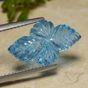 Topaze Bleu Suisse naturelle Fantaisie, 6.61 ct, Transparent