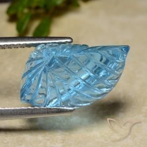 Topaze Bleu Suisse naturelle Taille Fleur, 6.82 ct, Transparent