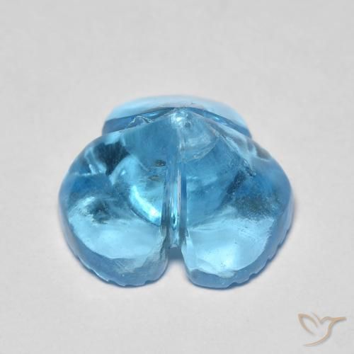 Topaze Bleu Suisse naturelle Taille Fleur, 7.54 ct, Transparent
