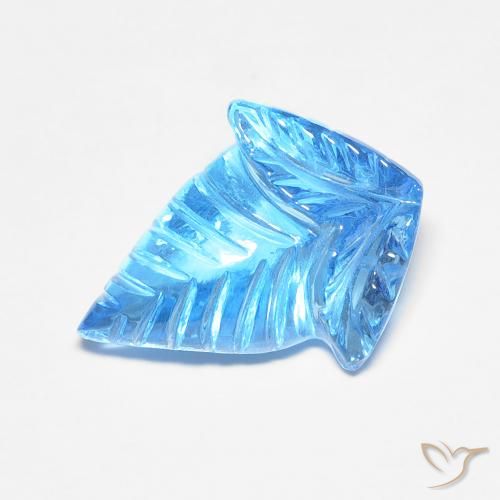 Topaze Bleu Suisse naturelle Fantaisie, 6.93 ct, Transparent