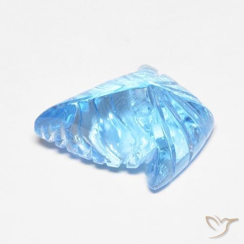 Topaze Bleu Suisse naturelle Fantaisie, 6.93 ct, Transparent