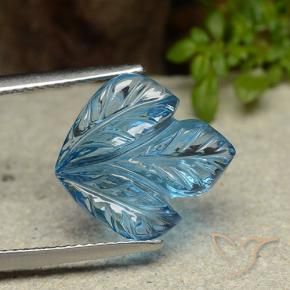 Topaze Bleu Suisse naturelle Taille Fleur, 7.93 ct, Transparent