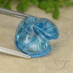 Topaze Bleu Suisse naturelle Taille Fleur, 9.51 ct, Transparent