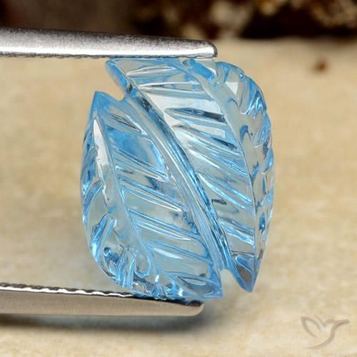 Topaze Bleu Suisse naturelle Fantaisie, 6.25 ct, Transparent