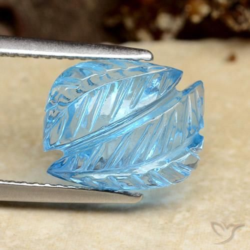 Topaze Bleu Suisse naturelle Fantaisie, 6.25 ct, Transparent