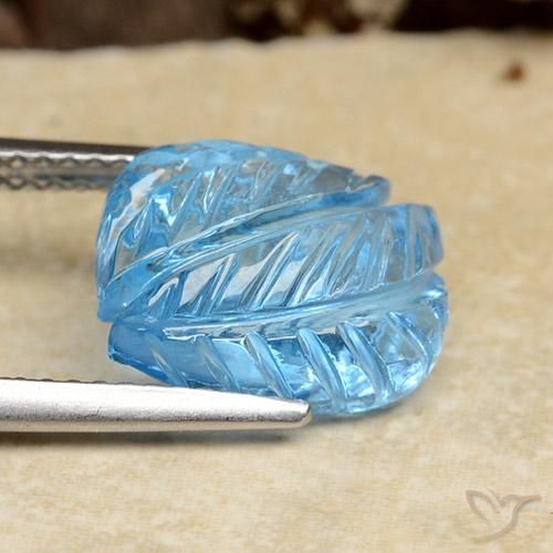 Topaze Bleu Suisse naturelle Fantaisie, 6.25 ct, Transparent