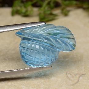 Topaze Bleu Suisse naturelle Taille Fleur, 5.13 ct, Transparent