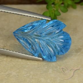 Topaze Bleu Suisse naturelle Taille Fleur, 10.37 ct, Transparent